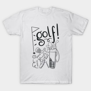 Golf_in black lettering T-Shirt